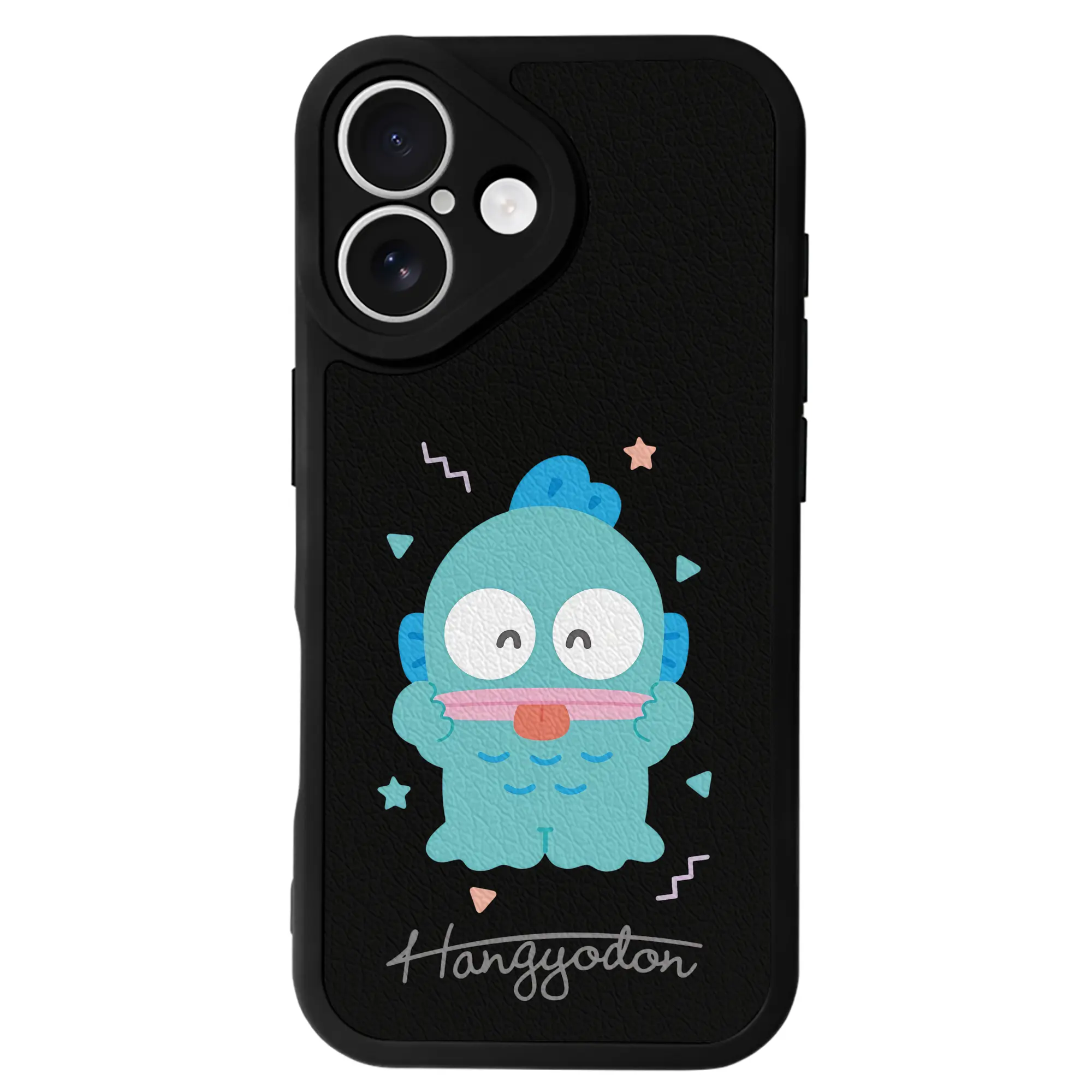 サンリオ グッズ,ハンギョドン - IPhone 16シリーズ対応 ・ シリコンスマホケース ・ レザー調 ・ 高精度フィット ・ 耐衝撃 ・ ワイヤレス充電対応 ・ 精密カット